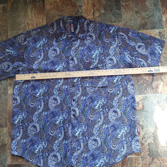 Willie Esco Vintage Shirt Mens XXL Dragons Allover Graphic Short Sleeve - Picture 7 of 10